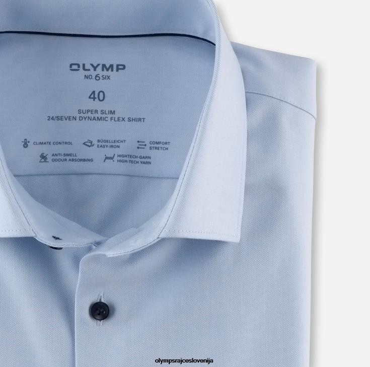 OLYMP oblačila 2DD6J47 št. six 24/7 super slim, poslovna srajca, moderna kent, modra - Image 2