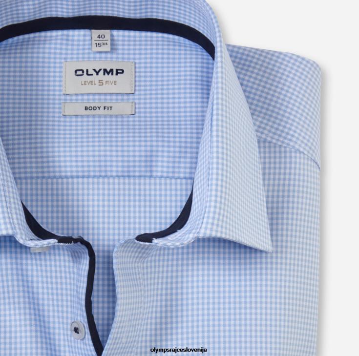 OLYMP oblačila 2DD6J481 level pet body fit, poslovna srajca, new york kent, modra - Image 2