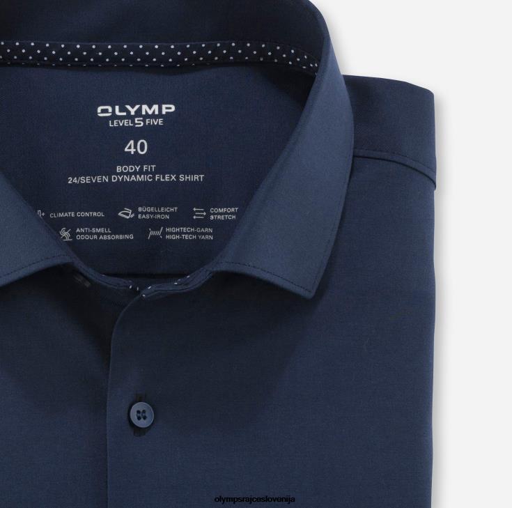 OLYMP oblačila 2DD6J489 stopnja pet 24/7 body fit, poslovna srajca, moderni kent, marine - Image 2