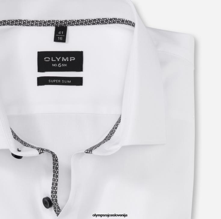 OLYMP oblačila 2DD6J48 št. six super slim, poslovna srajca, moderen kent, bela - Image 2