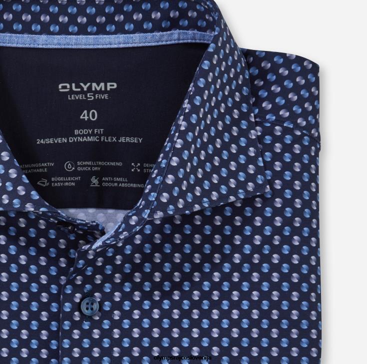 OLYMP oblačila 2DD6J502 stopnja pet 24/7 body fit, poslovna srajca, kent, marine - Image 2