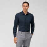 OLYMP oblačila 2DD6J513 body fit pete stopnje, poslovna srajca, moderni kent, kobalt