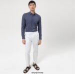OLYMP oblačila 2DD6J517 stopnja pet 24/7 body fit, poslovna srajca, moderni kent, marine - Image 2