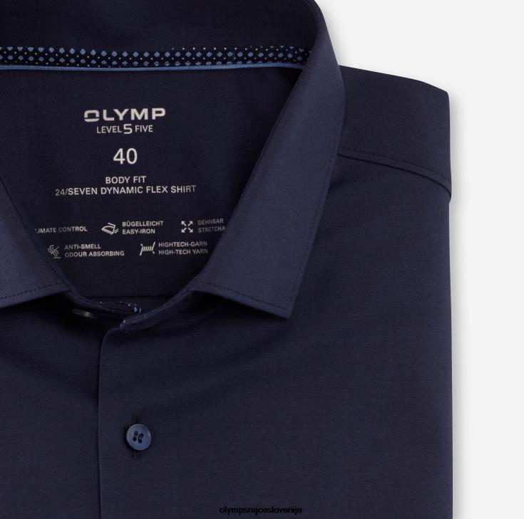 OLYMP oblačila 2DD6J557 stopnja pet 24/7 body fit, poslovna srajca, moderni kent, marine - Image 2