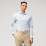 OLYMP oblačila 2DD6J562 level five fit, poslovna srajca, royal kent, bleu