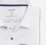 OLYMP oblačila 2DD6J567 level five 24/7 body fit, poslovna srajca, moderen kent, bela - Image 2