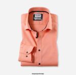 OLYMP oblačila 2DD6J590 level five fit, poslovna srajca, moderen kent, oranžna