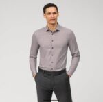OLYMP oblačila 2DD6J610 level five 24/7 body fit, poslovna srajca, moderen kent, rdeča