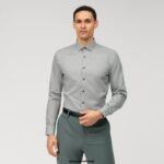 OLYMP oblačila 2DD6J63 št. six super slim, poslovna srajca, modern kent, olivna