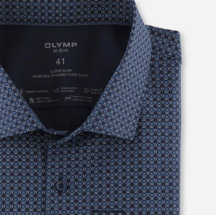 OLYMP oblačila 2DD6J64 št. six 24/7 super slim, poslovna srajca, moderni kent, marine - Image 2