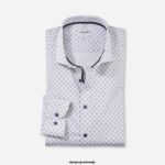OLYMP oblačila 2DD6J660 body fit pete stopnje, poslovna srajca, royal kent, taupe