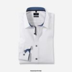 OLYMP oblačila 2DD6J67 št. six super slim, poslovna srajca, urban kent, marine