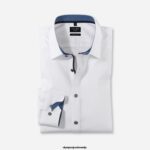 OLYMP oblačila 2DD6J67 št. six super slim, poslovna srajca, urban kent, marine