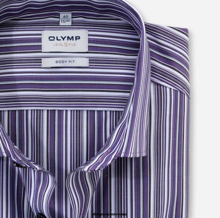 OLYMP oblačila 2DD6J705 body fit pete stopnje, poslovna srajca, moderni kent, viola - Image 2