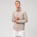 OLYMP oblačila 2DD6J742 level five 24/7 body fit, business shirt, modern kent, natural