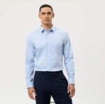 OLYMP oblačila 2DD6J76 št. six super slim, poslovna srajca, urban kent, modra