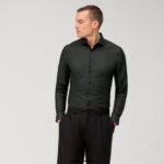 OLYMP oblačila 2DD6J77 št. six super slim, poslovna srajca, modern kent, olivna