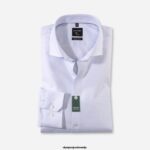 OLYMP oblačila 2DD6J78 št. six super slim, poslovna srajca, royal kent, bela