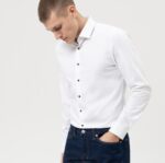 OLYMP oblačila 2DD6J80 št. six 24/seven super slim, poslovna srajca, moderen kent, bela