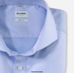 OLYMP oblačila 2DD6J841 body fit pete stopnje, poslovna srajca, z izrezom, modra - Image 2