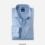 OLYMP oblačila 2DD6J85 št. six super slim, poslovna srajca, royal kent, modra
