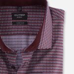 OLYMP oblačila 2DD6J87 št. six super slim, poslovna srajca, moderen kent, temno rdeča - Image 2