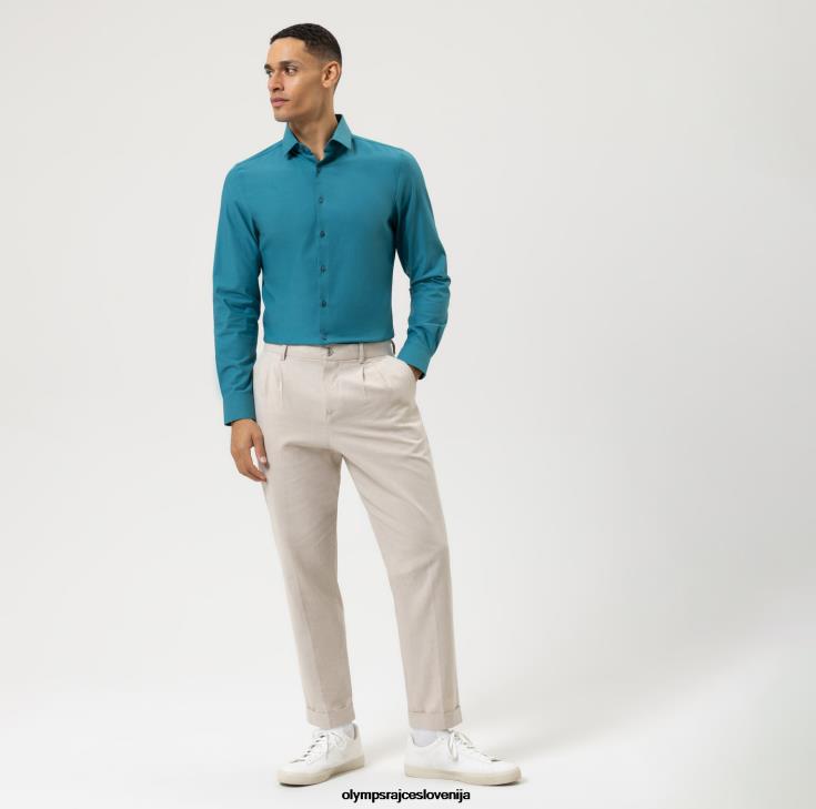 OLYMP oblačila 2DD6J891 level five 24/7 body fit, poslovna srajca, ekstra dolgi dolgi rokavi, moderni kent, smaragdna - Image 2