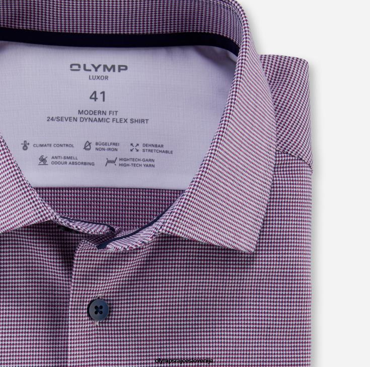 OLYMP oblačila 2DD6J929 luxor 24/7 moderen kroj, poslovna srajca, global kent, fuksija - Image 2