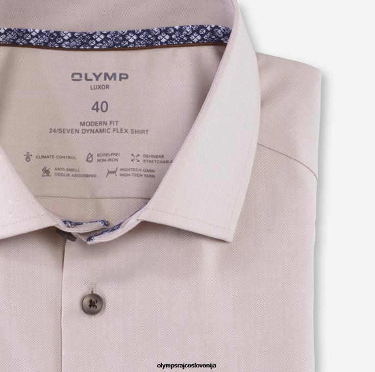 OLYMP oblačila 2DD6J942 luxor 24/seven modern fit, poslovna srajca, global kent, naravna - Image 2