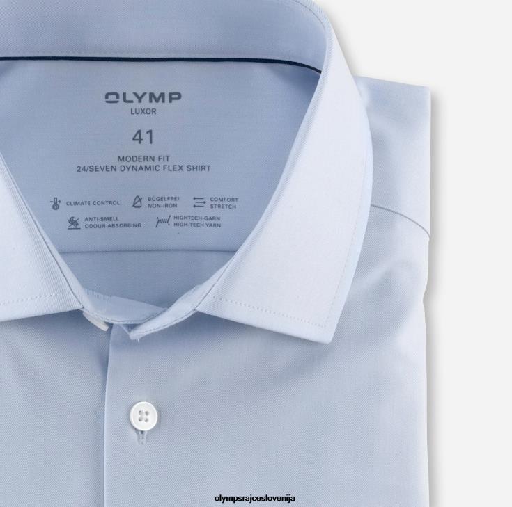 OLYMP oblačila 2DD6J957 luxor 24/7 modern fit, poslovna srajca, global kent, modra - Image 2