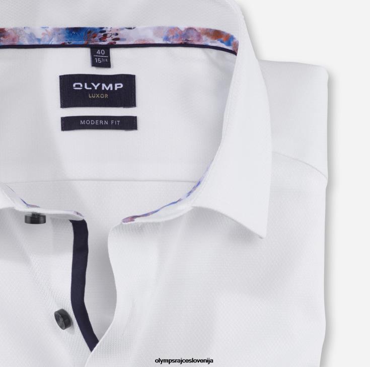 OLYMP oblačila 2DD6J973 luxor modern fit, poslovna srajca, global kent, bela - Image 2