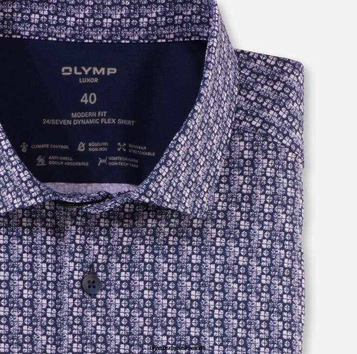 OLYMP oblačila 2DD6J999 luxor 24/seven modern fit, poslovna srajca, modern kent, marine - Image 2
